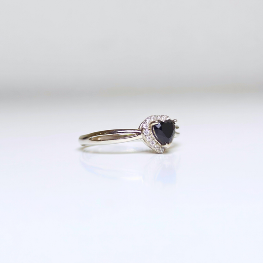 Midnight Heart | Black Spinel Ring