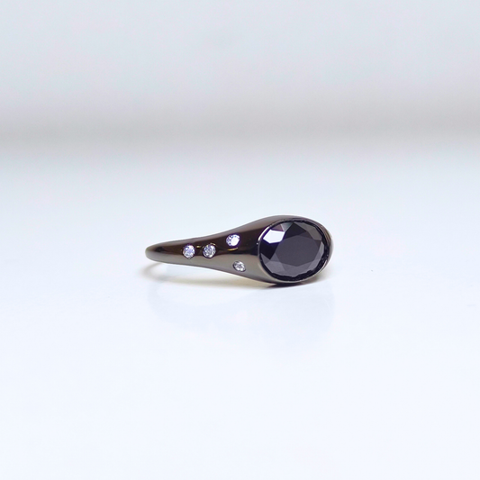 Noir Sentinel | Black Spinel Ring