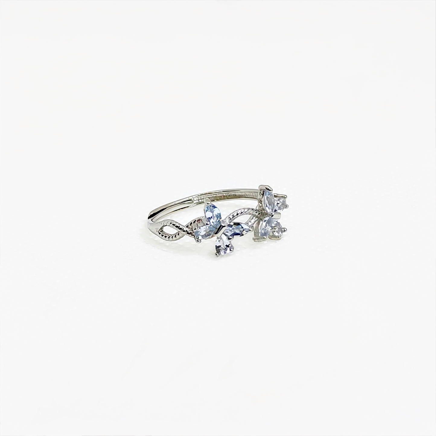 Wingveil Flutter | Aquamarine Butterfly Ring
