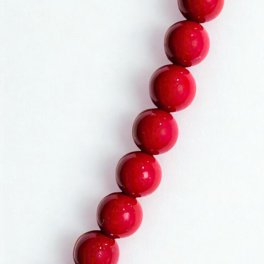 Scarlet Flow | Cinnabar Triple Bracelet & Short Necklace