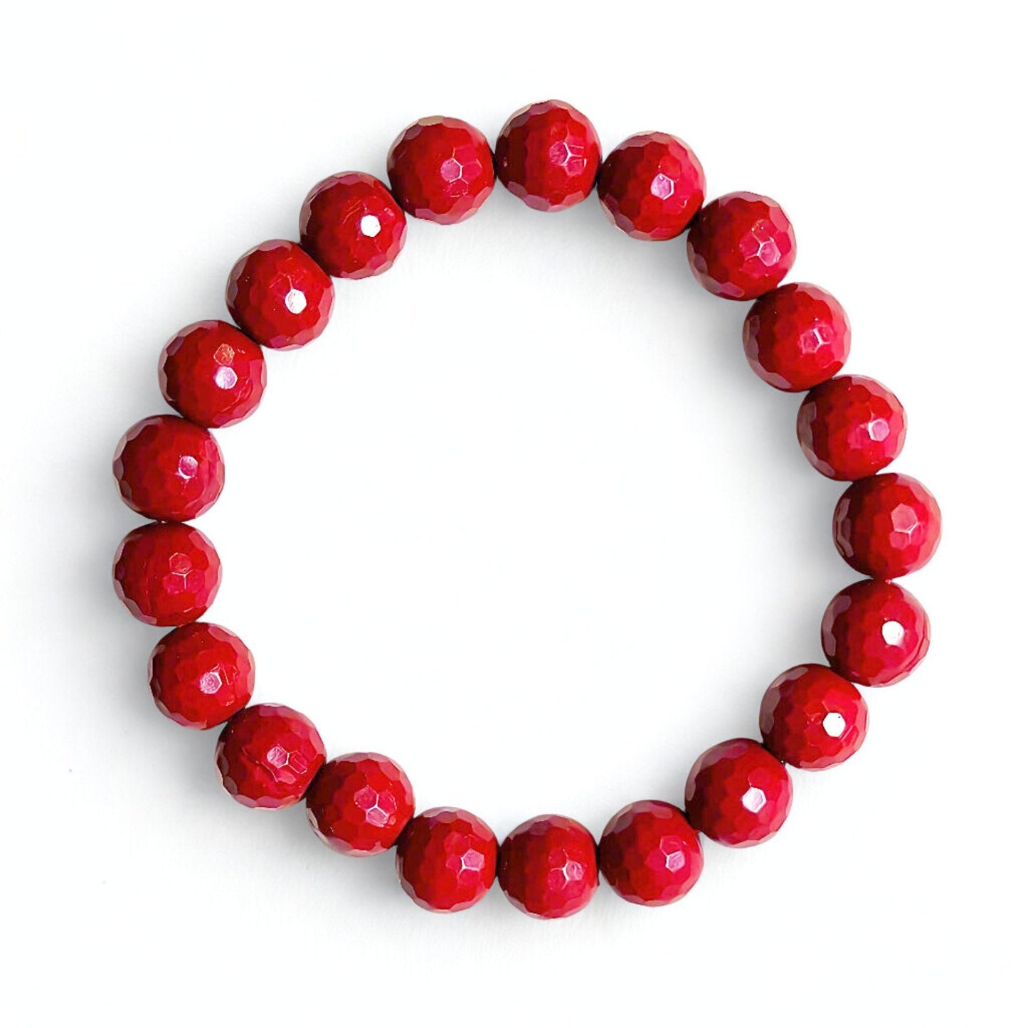Crimson Grace | Faceted Cinnabar Bracelet