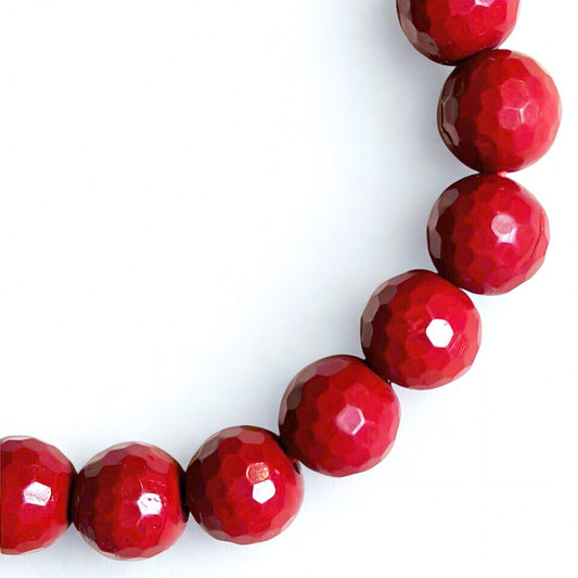 Crimson Grace | Faceted Cinnabar Bracelet