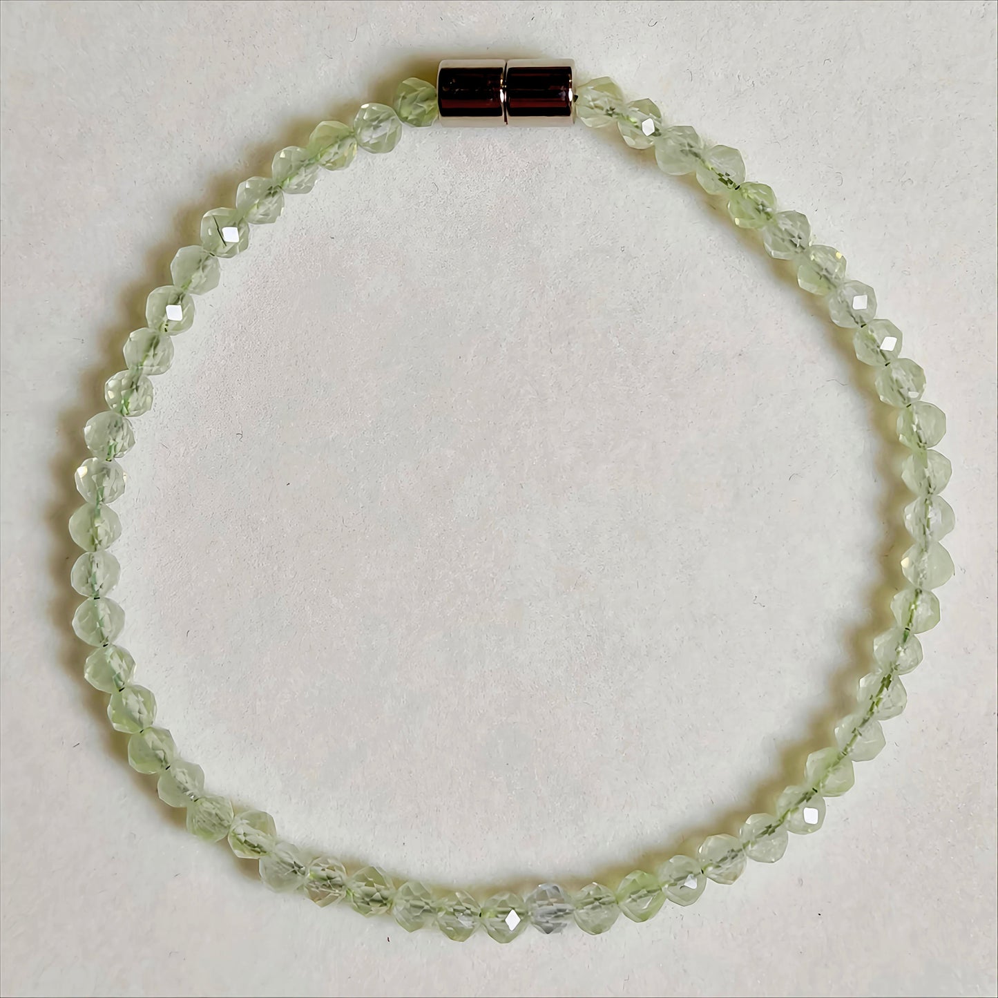 Prehnite | Faceted Gemstone Bracelet