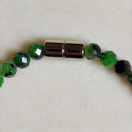 Ruby Zoisite | Faceted Gemstone Bracelet