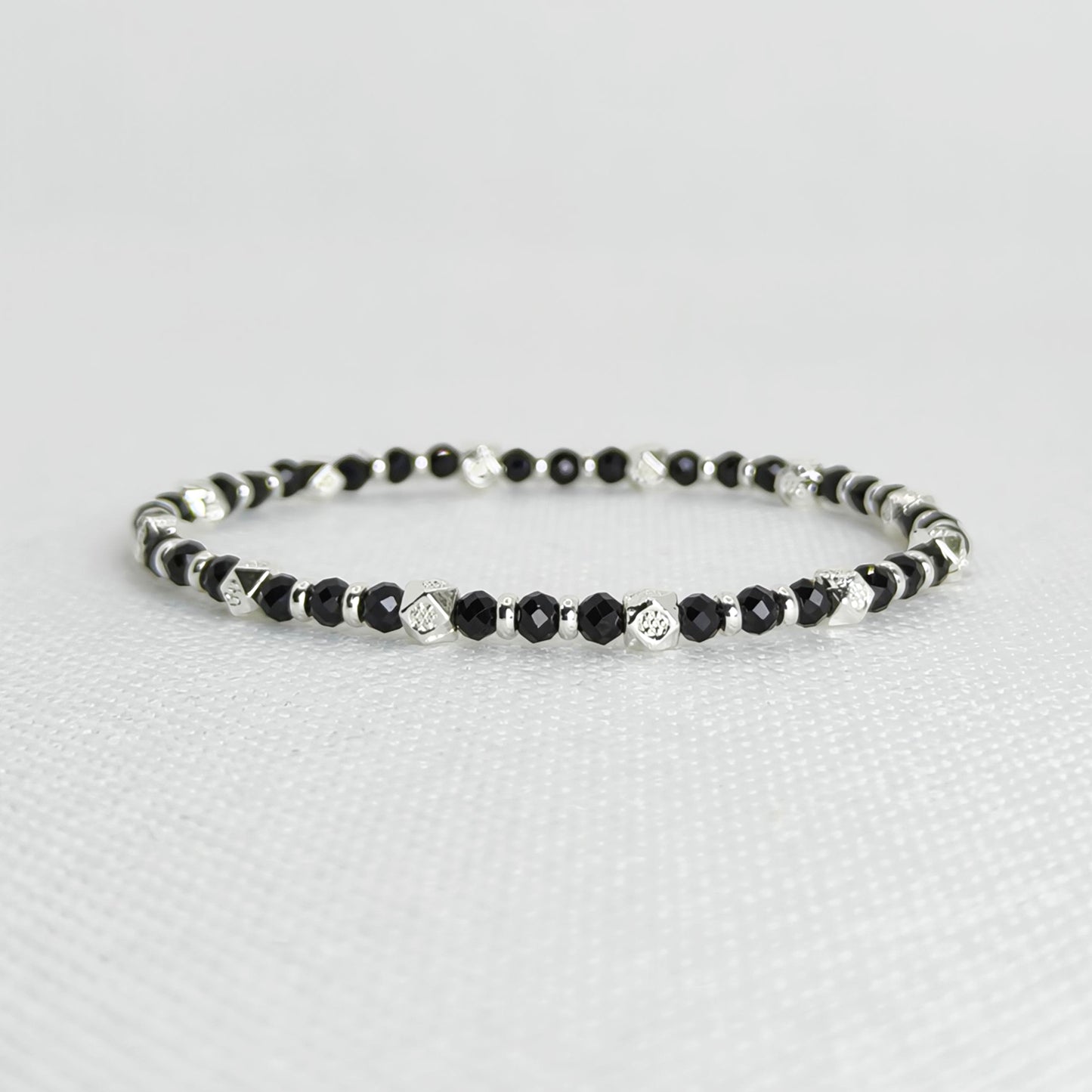 Midnight Shield | Black Spinel Bracelet