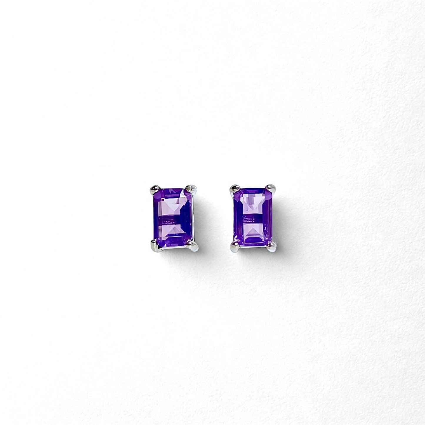 Lumen | Baguette-Cut Gemstone Stud Earrings