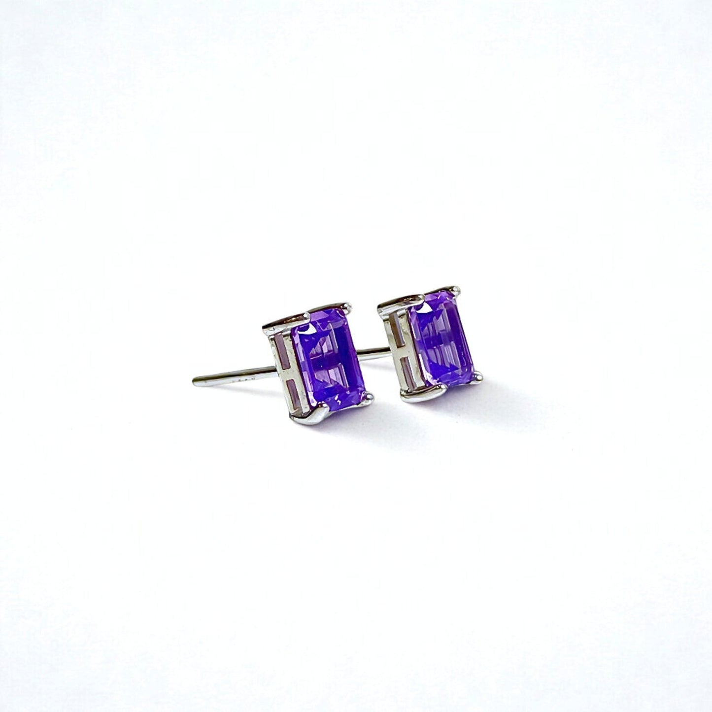 Lumen | Baguette-Cut Gemstone Stud Earrings