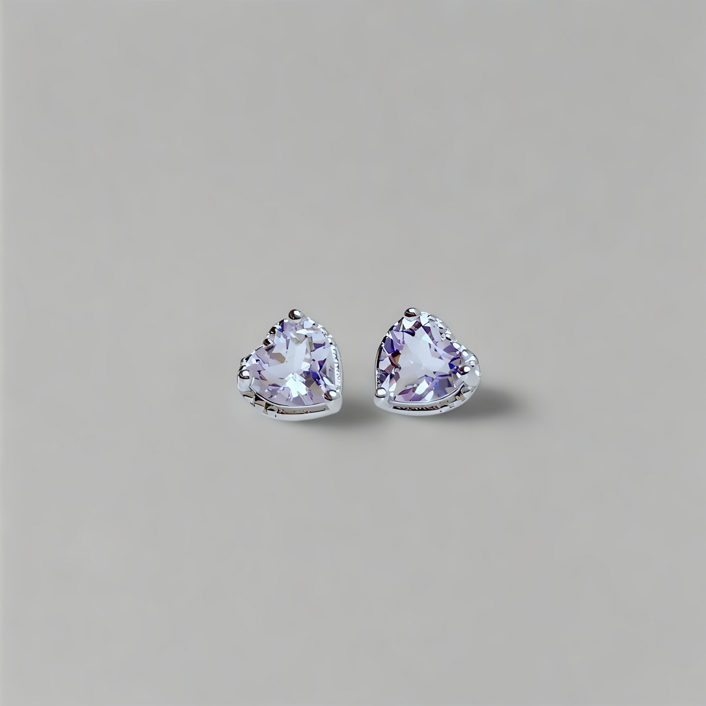 Lovelight | Heart-cut Gemstone Stud Earrings
