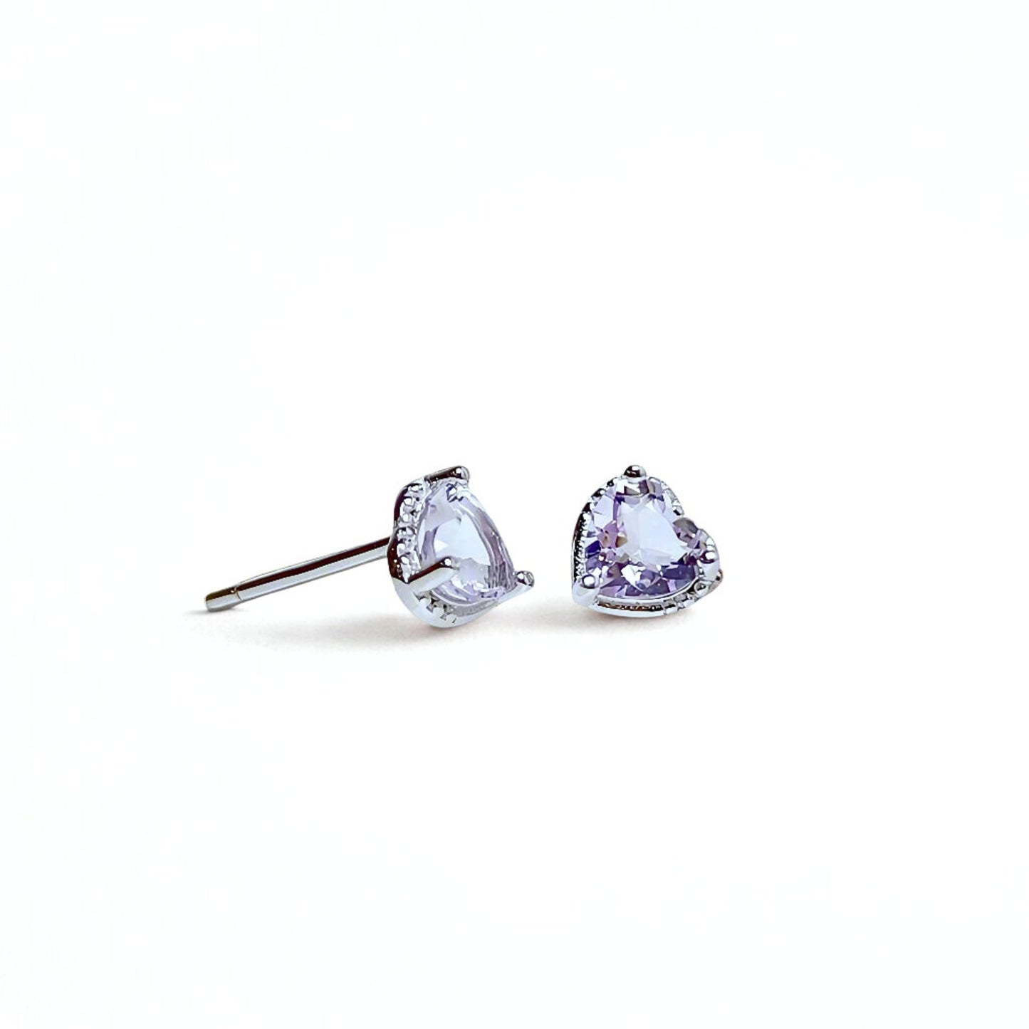 Lovelight | Heart-cut Gemstone Stud Earrings