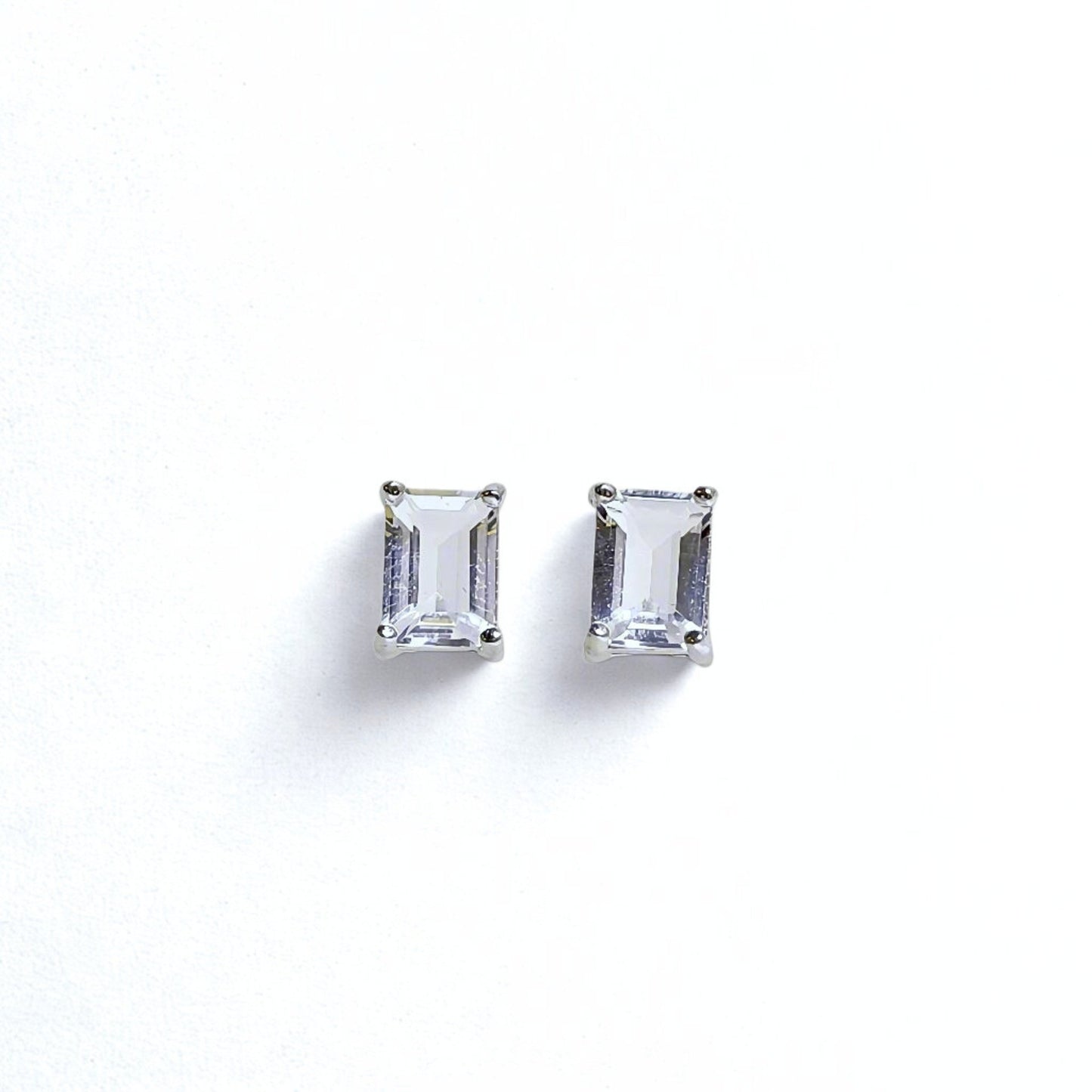 Lumen | Baguette-Cut Gemstone Stud Earrings