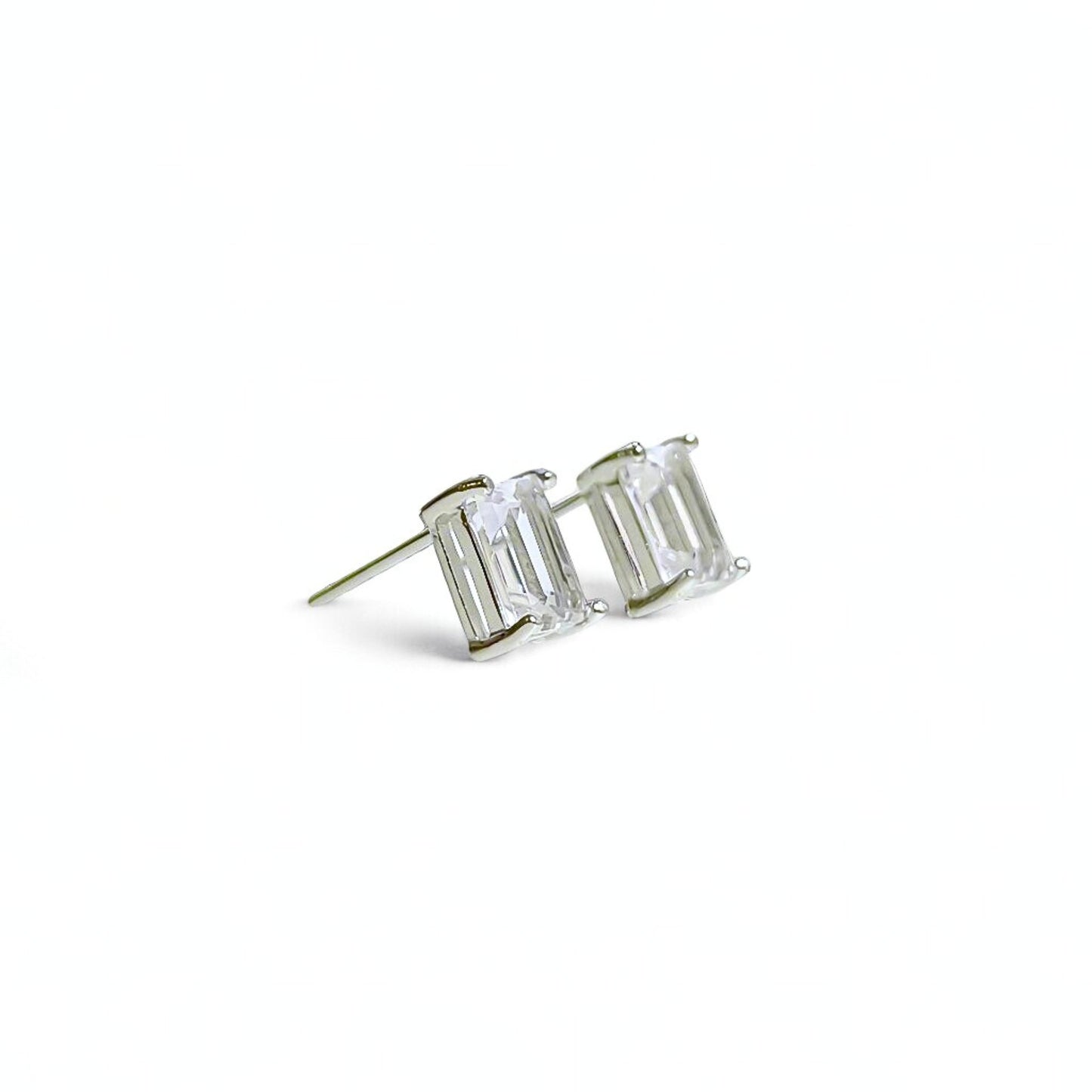 Lumen | Baguette-Cut Gemstone Stud Earrings