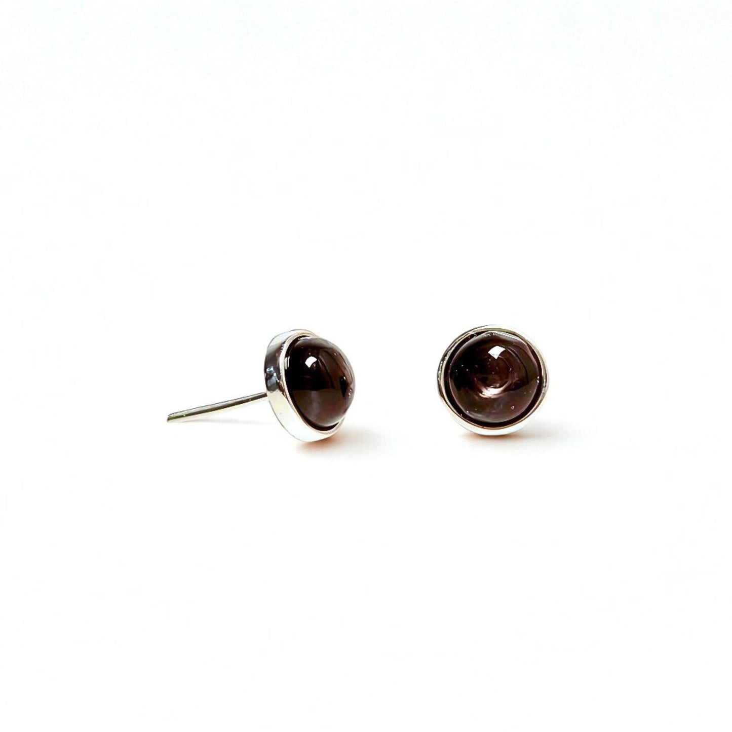GemGlow | Classic Round Gemstone Stud Earrings
