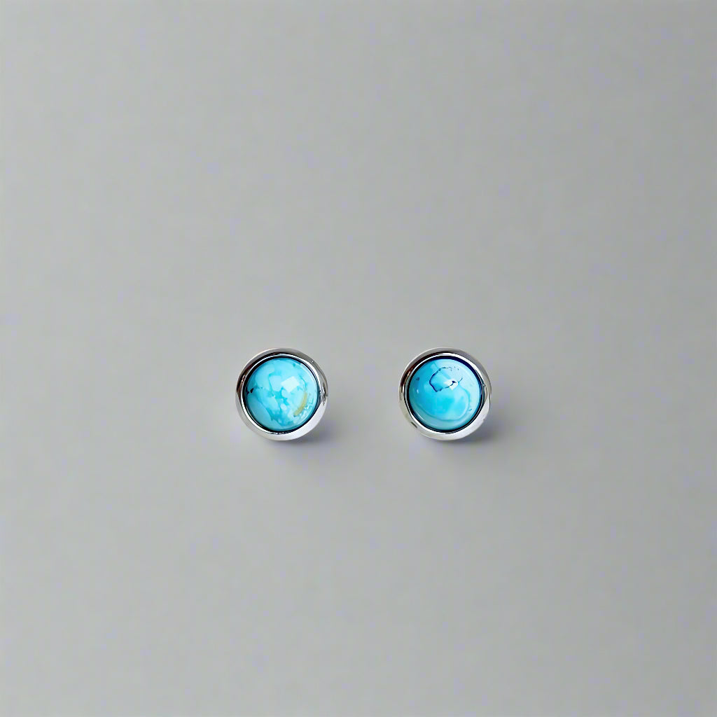 GemGlow | Classic Round Gemstone Stud Earrings