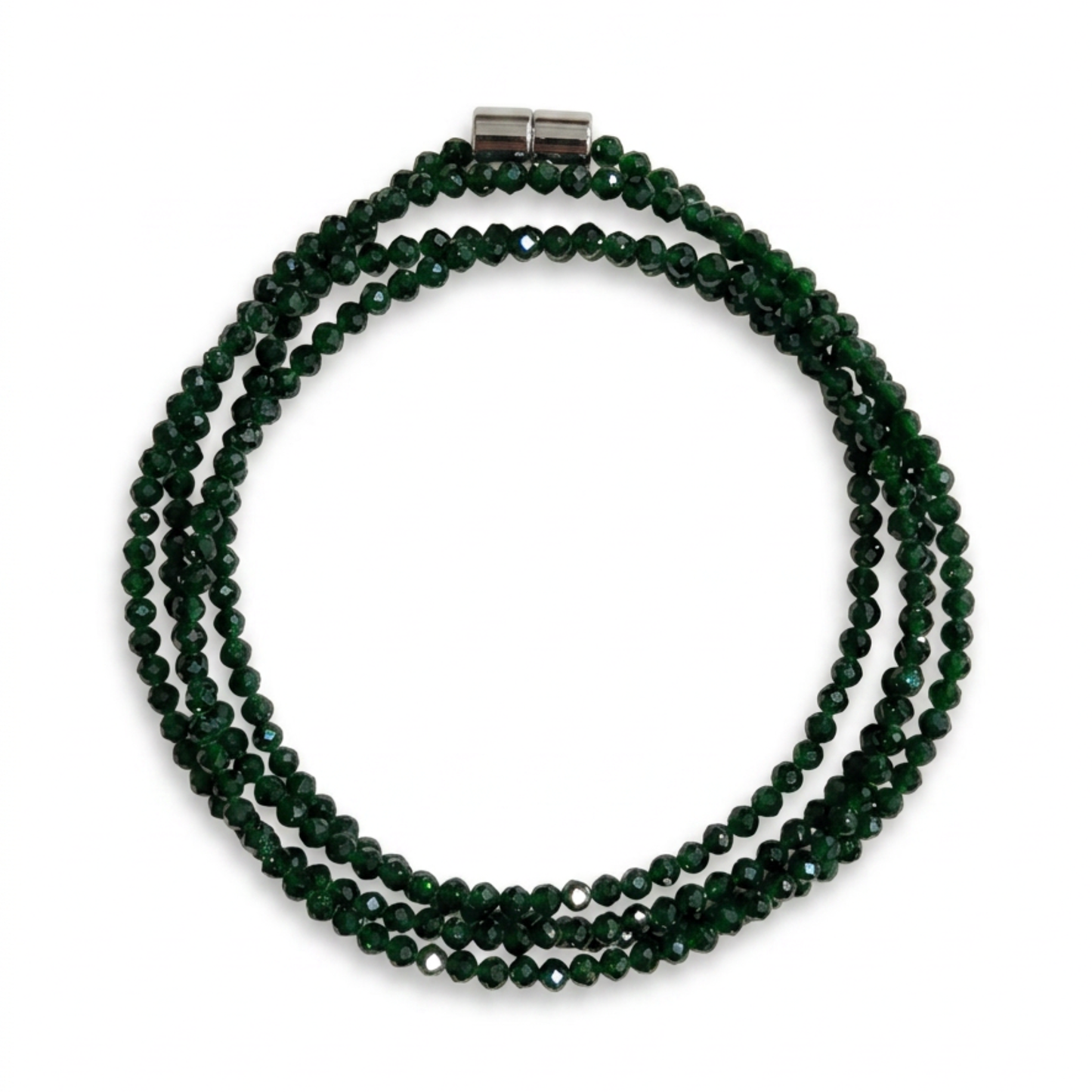 Green Sandstone | Faceted Wrap Bracelet or Necklace