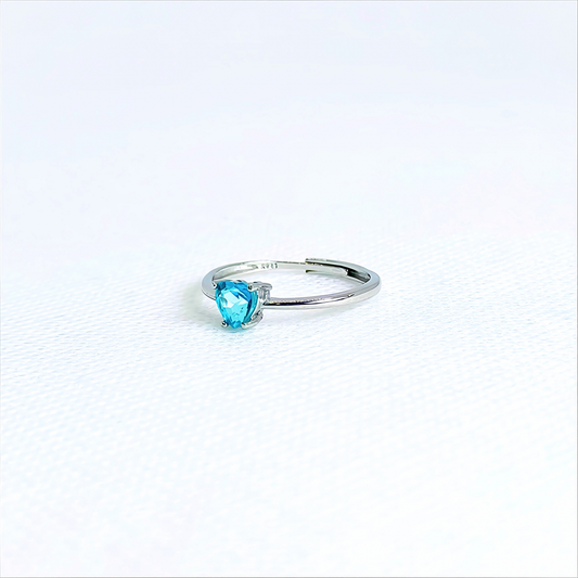 Azurewish | Blue Topaz Heart Ring