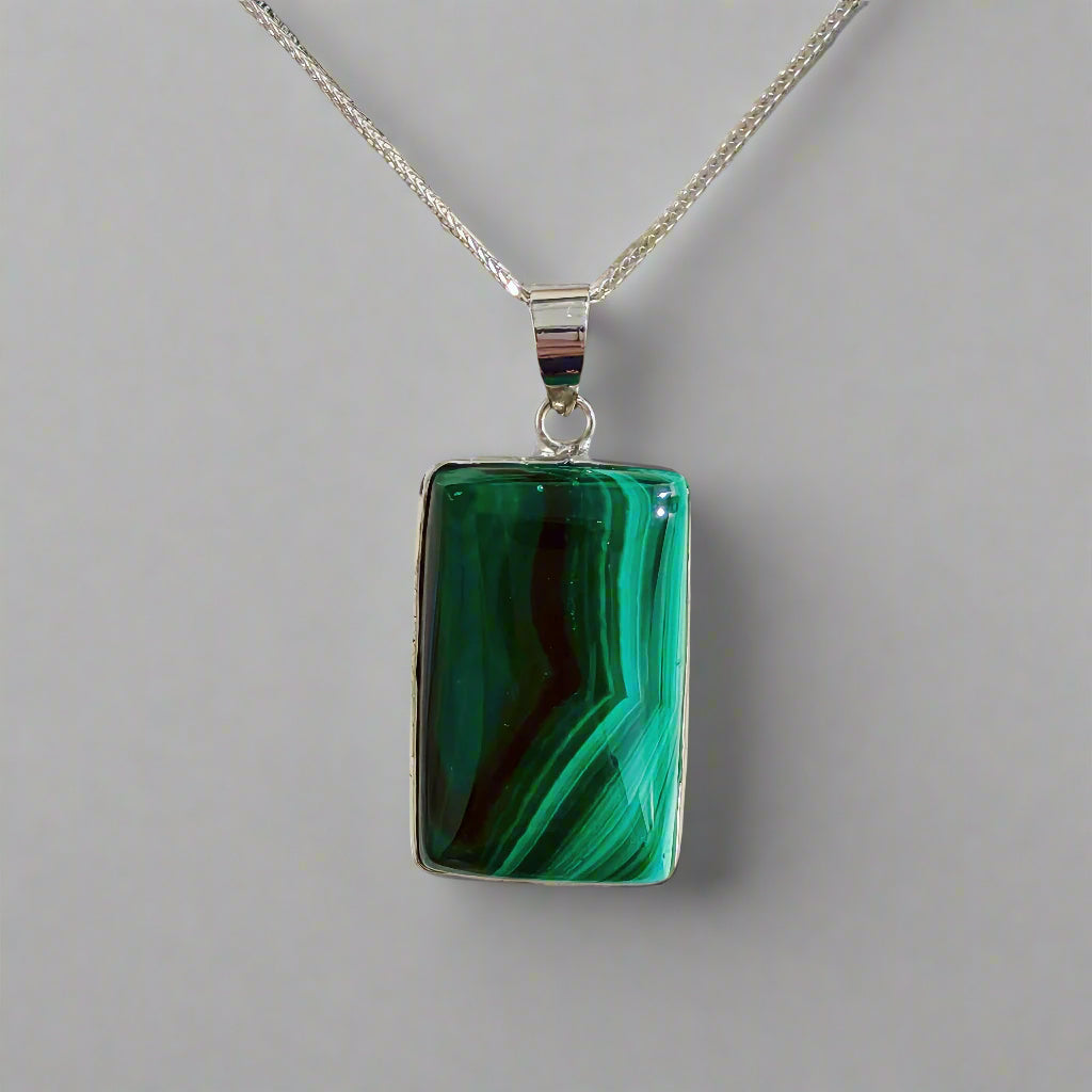 Verdant Echo | Malachite Pendant