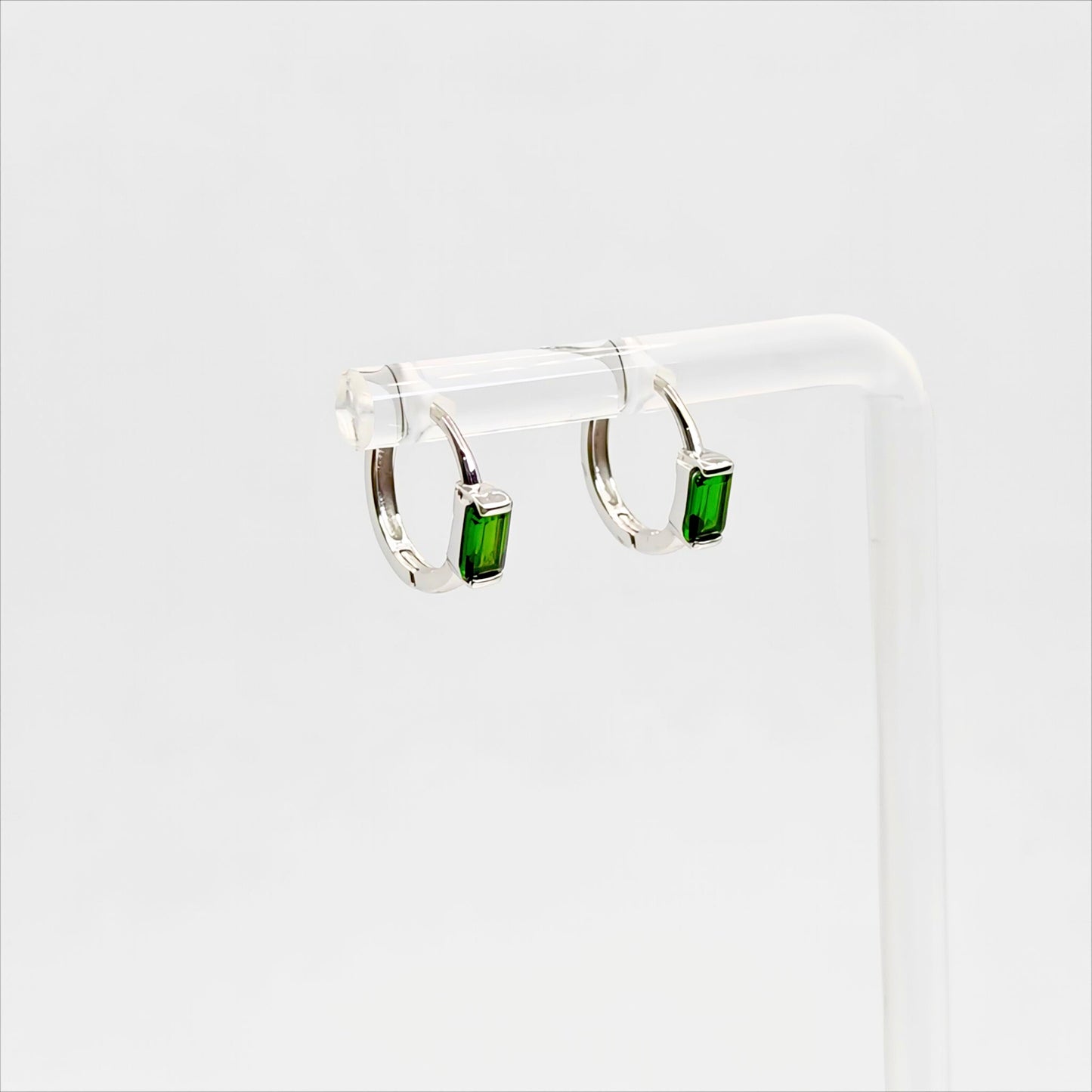 Prism Arc | Diopside Hoop Earrings