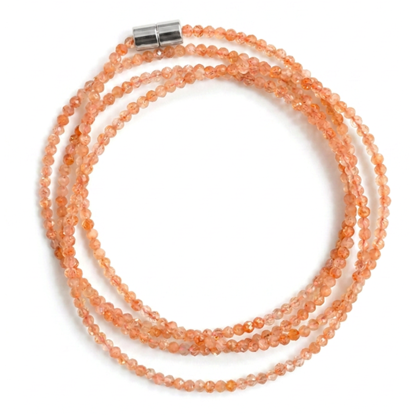 Arusha Sunstone | Faceted Gemstone Wrap Bracelet & Necklace