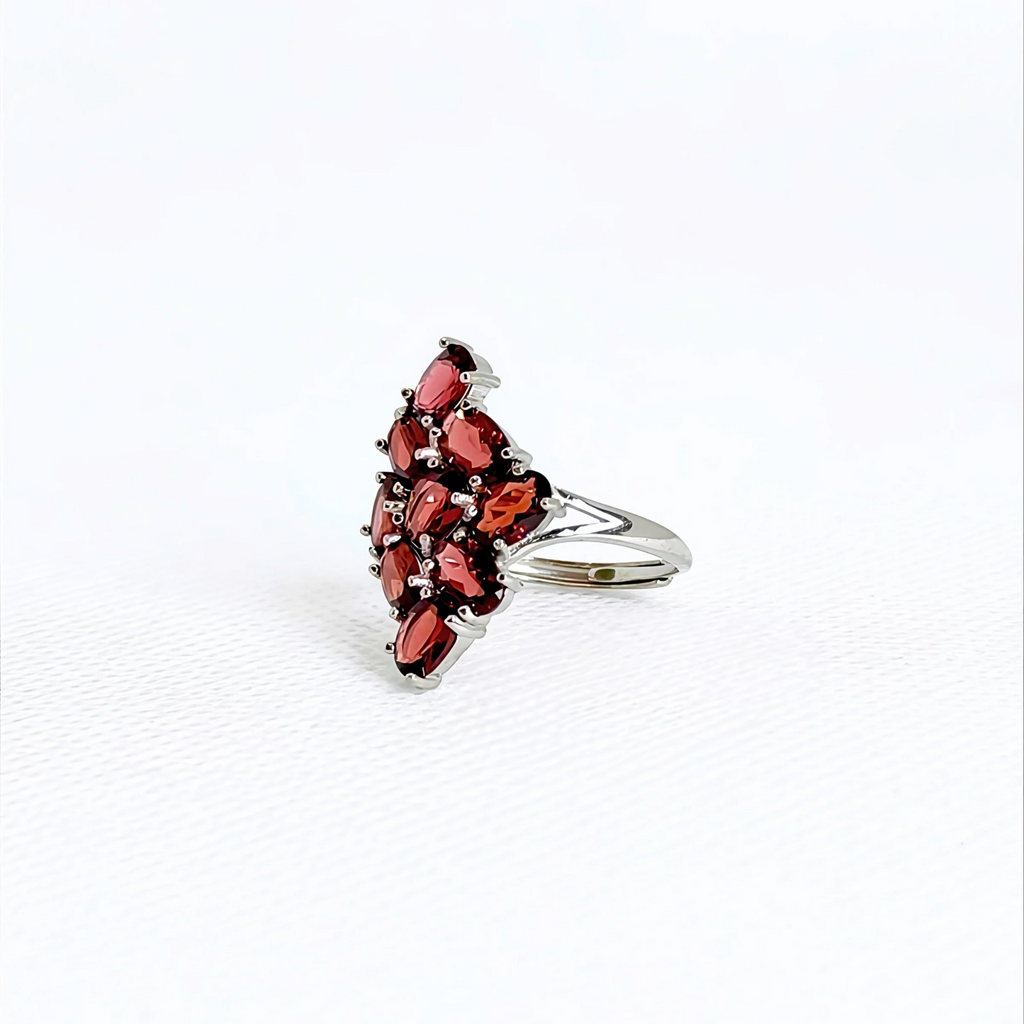 Celestial Bloom | Garnet Ring