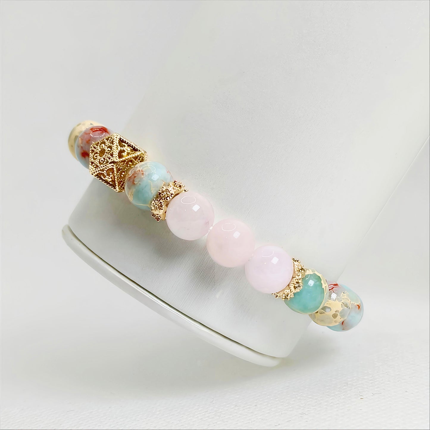 Mistblush Rose | Shou Shan Stone Bracelet