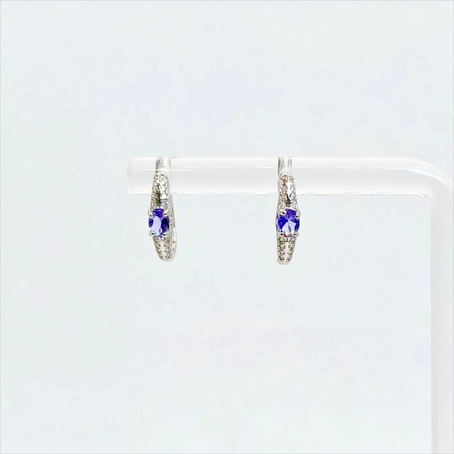 Twilight Gleam | Tanzanite Hoop Earrings