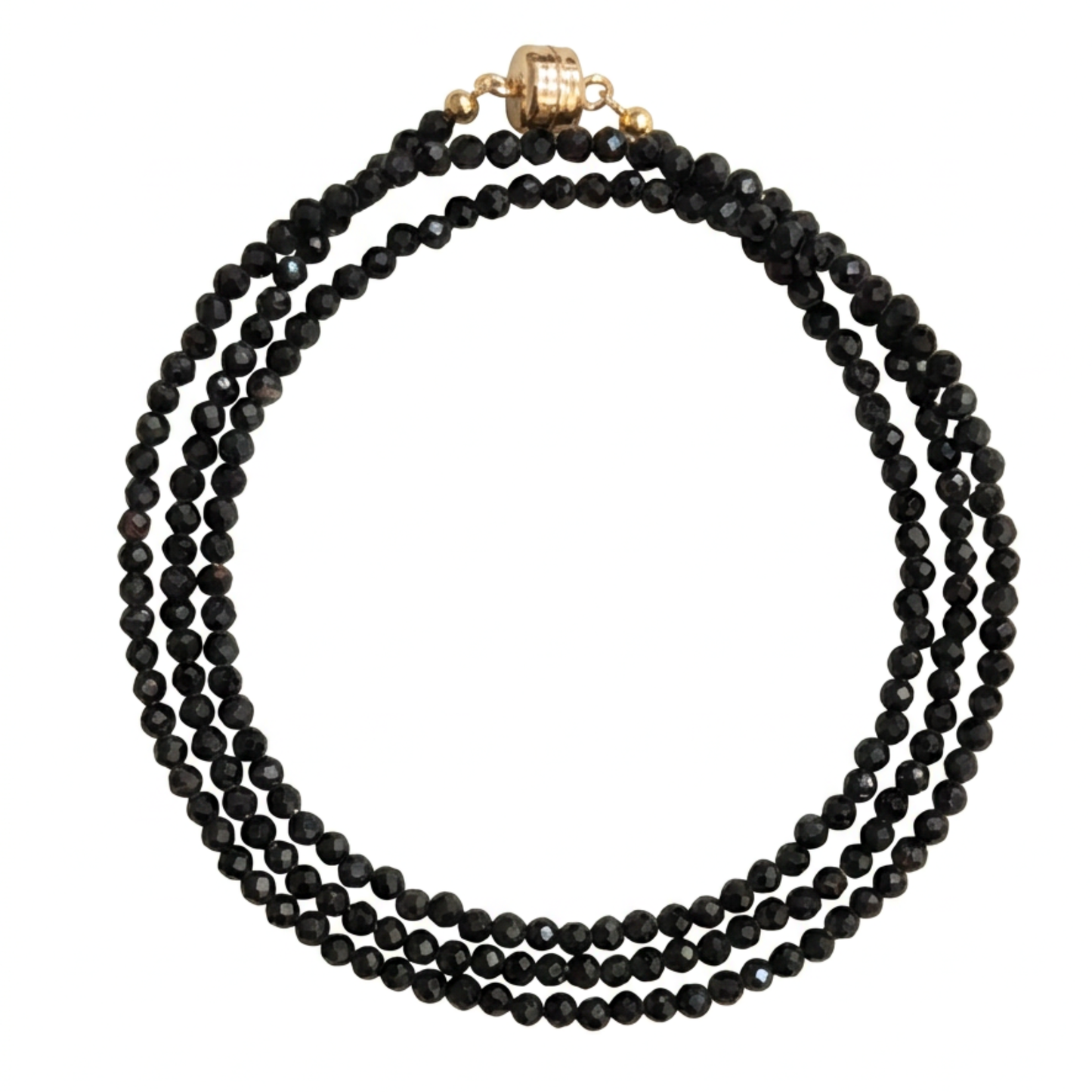 Black Tourmaline | Faceted Gemstone Wrap Bracelet & Necklace