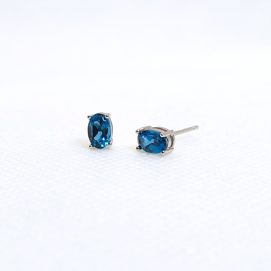 Midnight Tide | London Blue Topaz Studs