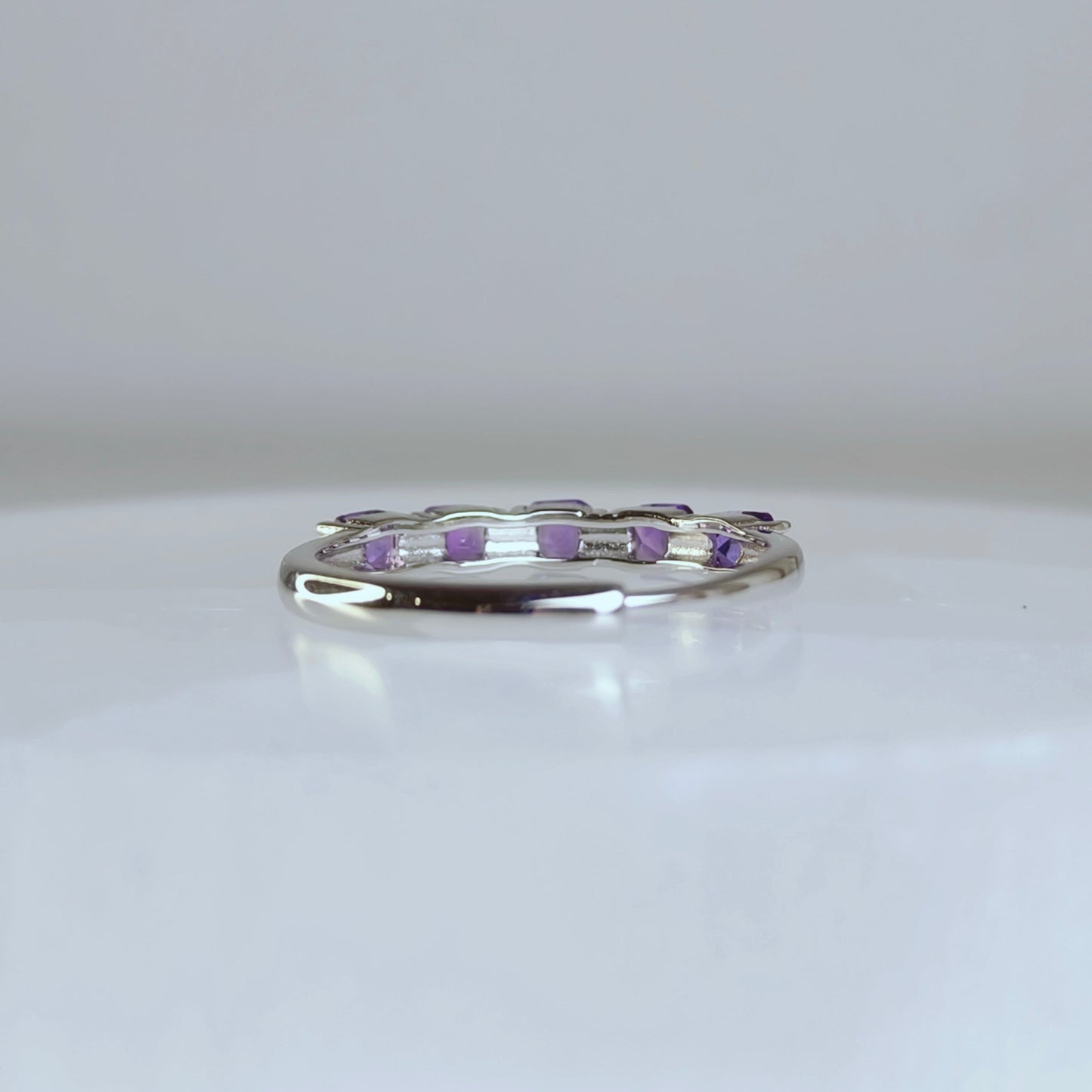 Violet Line | Amethyst Band Ring