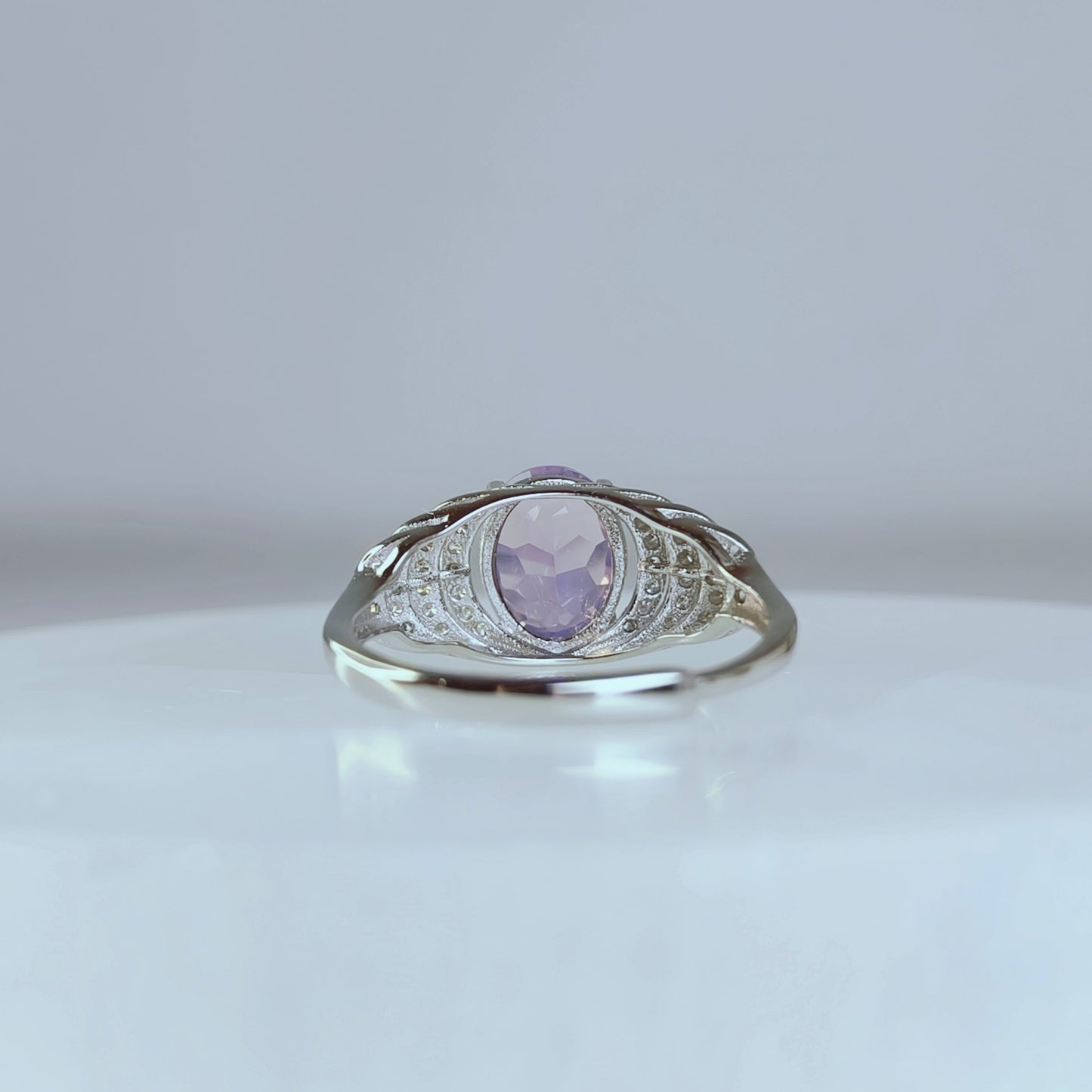 Celestielle | Lavender Amethyst Pavé Ring