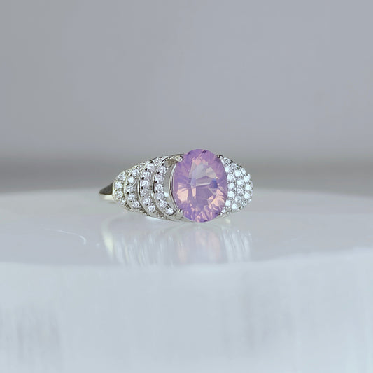 Celestielle | Lavender Amethyst Pavé Ring
