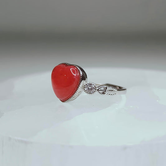 Heart Glow | Rhodonite Heart Ring