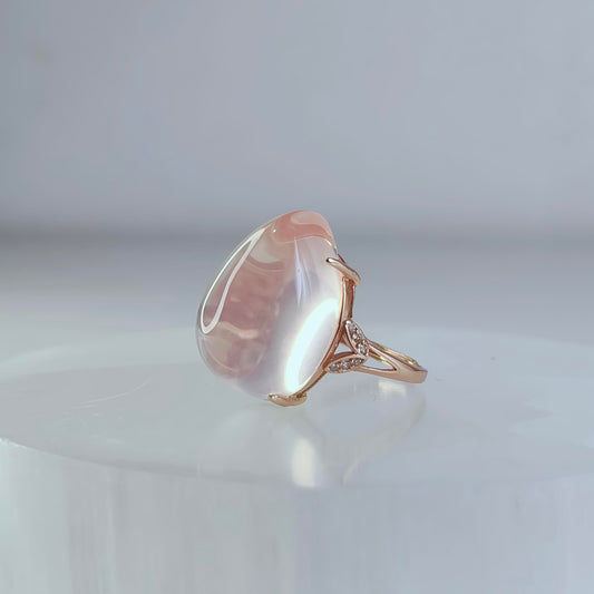 Blushdrop | Rose Quartz Teardrop Ring