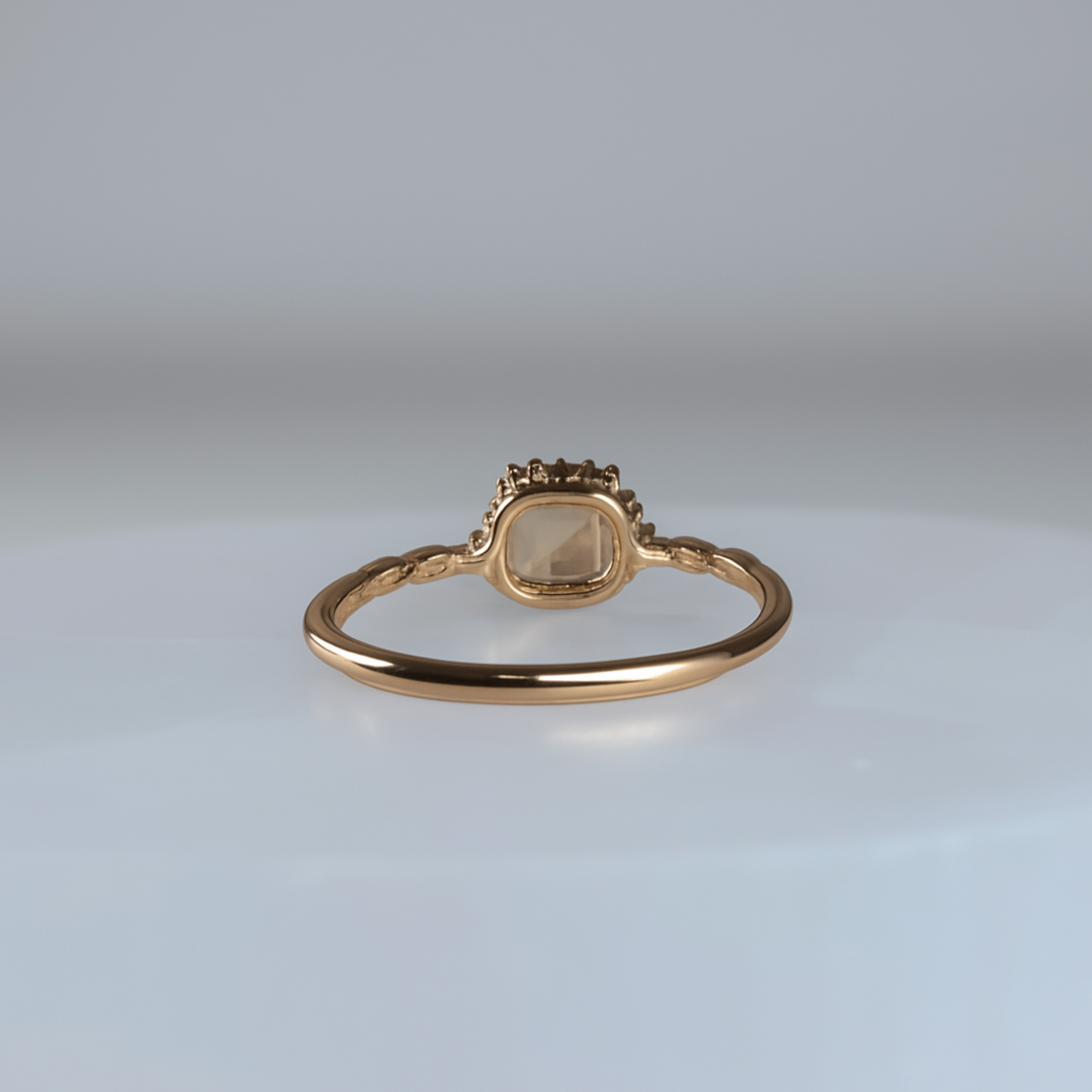 Moonlit Rosé | Rose Quartz Halo Ring