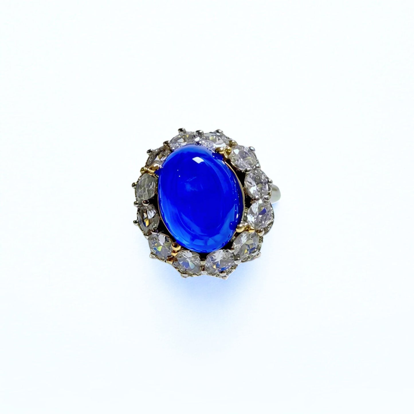 Azure Halo | Lab-Grown Sapphire Statement Ring