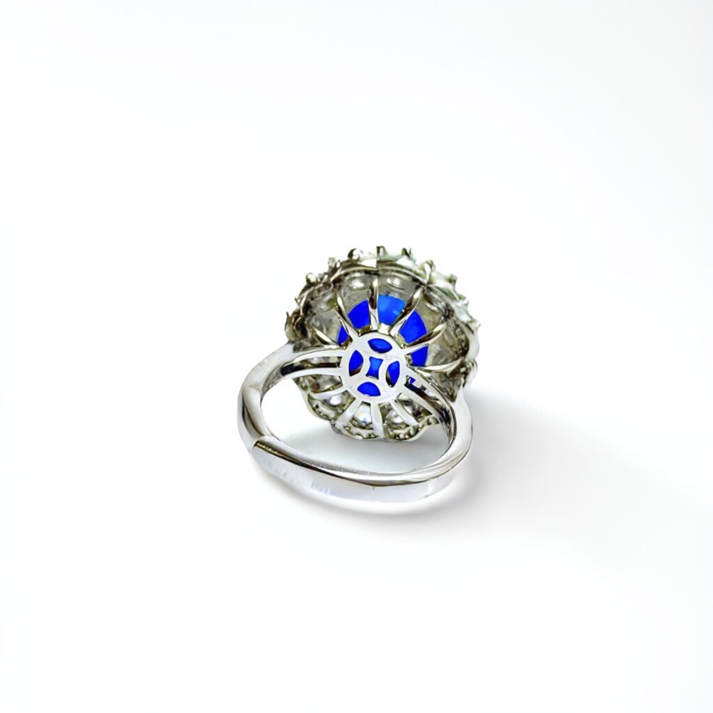 Azure Halo | Lab-Grown Sapphire Statement Ring