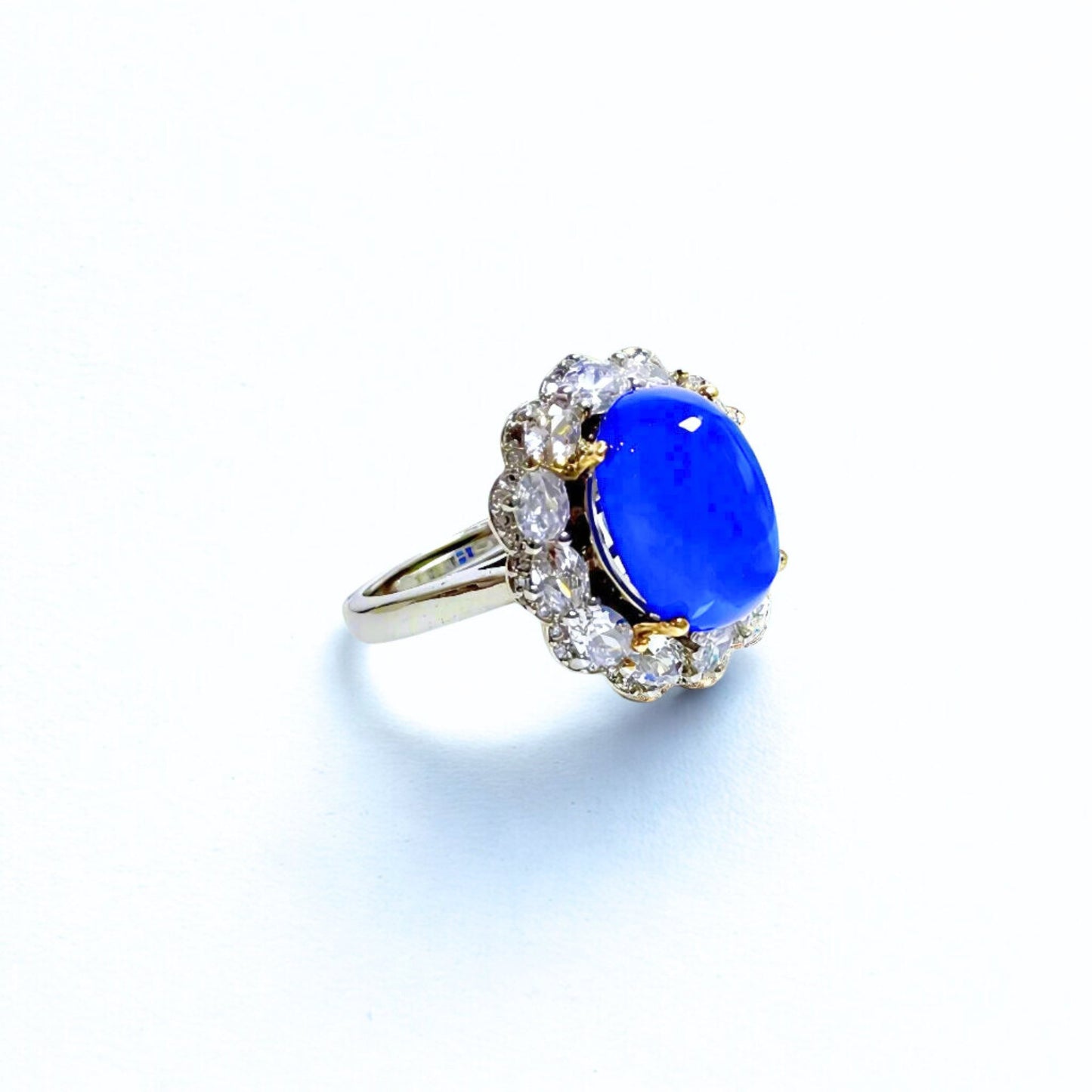 Azure Halo | Lab-Grown Sapphire Statement Ring