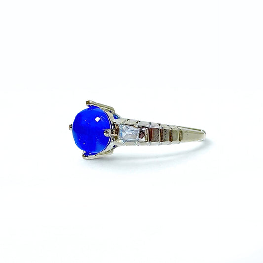 Celestial Core | Lab-Grown Sapphire Cabochon Ring