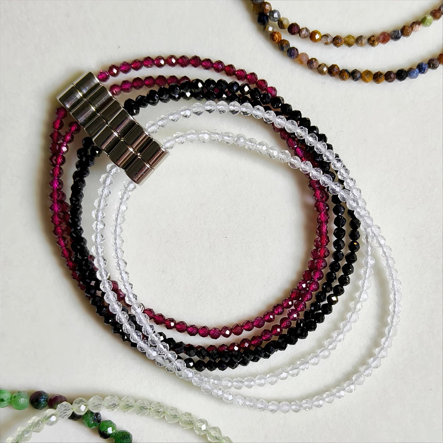 Faceted Gemstone Bracelets