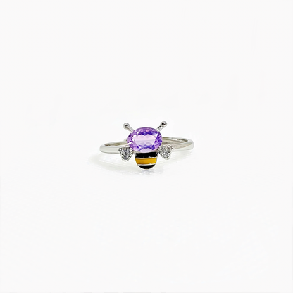 Honeylight | Amethyst Bee Ring