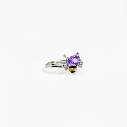Honeylight | Amethyst Bee Ring