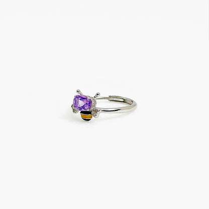 Honeylight | Amethyst Bee Ring