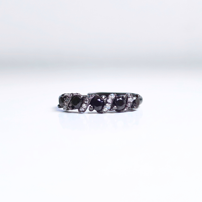 Noir Cascade | Black Spinel Ring