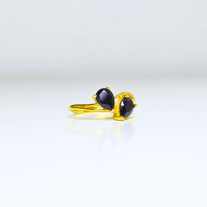 Noir Duet | Black Spinel Ring