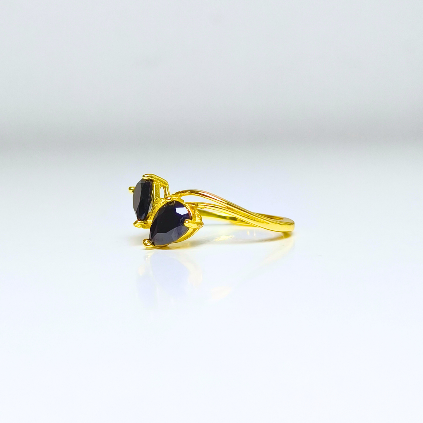Noir Duet | Black Spinel Ring