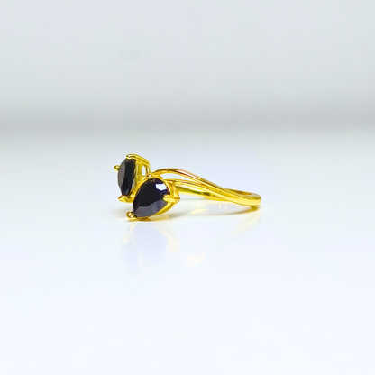 Noir Duet | Black Spinel Ring