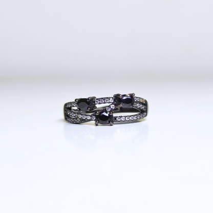 Noir Trinity | Black Spinel Ring