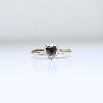 Midnight Heart | Black Spinel Ring