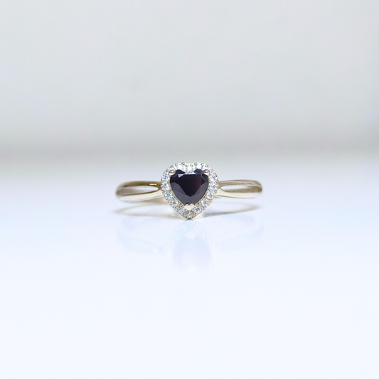 Midnight Heart | Black Spinel Ring