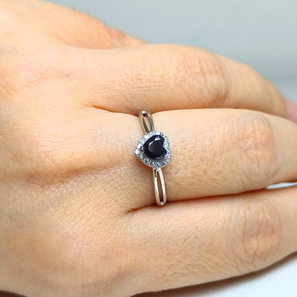 Midnight Heart | Black Spinel Ring