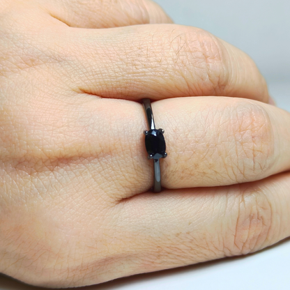 Midnight Whisper | Black Spinel Ring